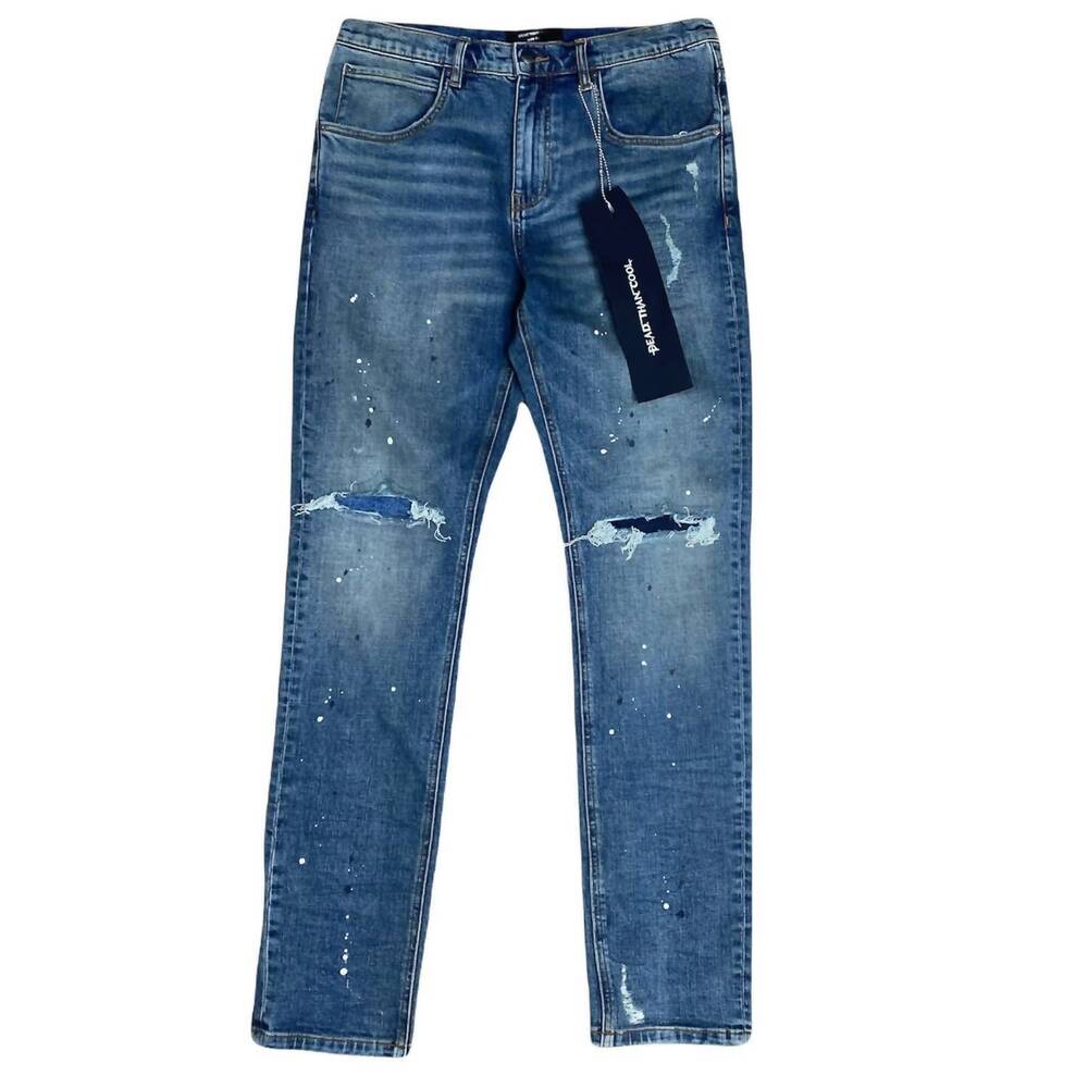 NEW DEAD THAN COOL men's splatter jean in vintage